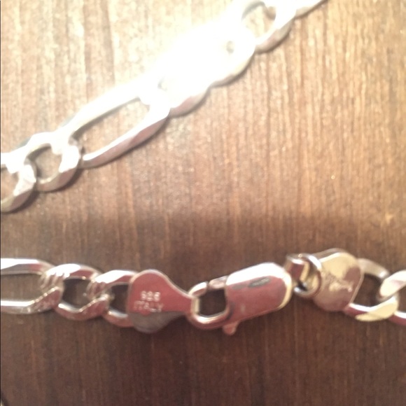 Real Sterling Silver Chain- 14 1/2 inches long - Picture 2 of 3